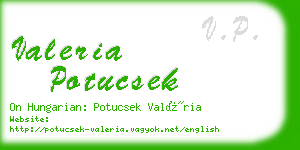 valeria potucsek business card